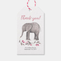 Thank you tags | Favor tags | Pink Elephant