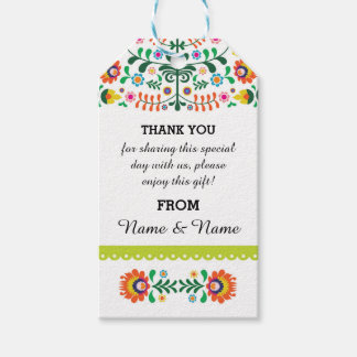 Thank you Tags Fiesta Mexican Print Lime Wedding