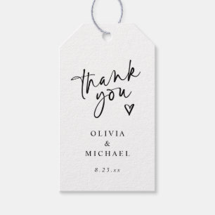 Thank You Tags for Favors Modern Wedding
