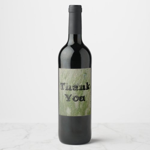 Thank You Tall Desert Grass Photo Appreciation Wine Label