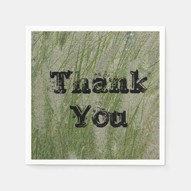 Thank You Tall Plants Desert Grass Appreciation Napkins (Front)