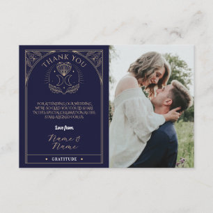 Thank You Tarot Moon Crystals Hearts Wedding Cards