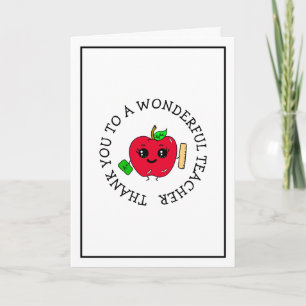 Thank You Teacher Appreciation Card