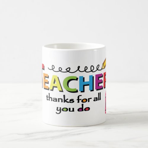 Thank You Teacher Appreciation Coffee Mug Wrap