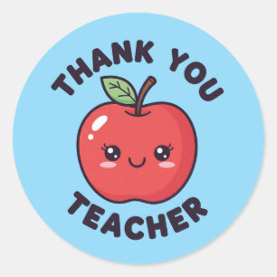 Thank You Teacher Appreciation Gifts From Student Classic Round Sticker