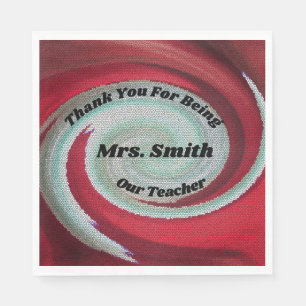 Thank You Teacher Appreciation School Thanks Meal Napkins