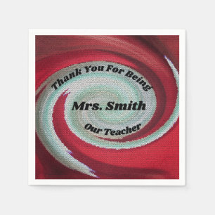 Thank You Teacher Appreciation School Thanks Meal Napkins