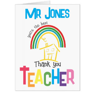 thank you teacher appreciation you are the best  card