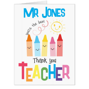 thank you teacher appreciation you are the best  card