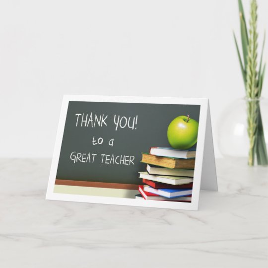 Thank you, Teacher Custom Greeting Cards | Zazzle.com