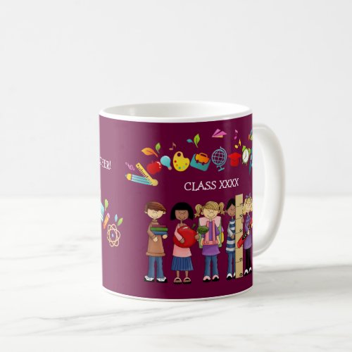 Thank You Teacher Custom Name Gift  Coffee Mug