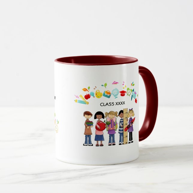 Thank You, Teacher. Custom Name Gift Mug (Front Right)