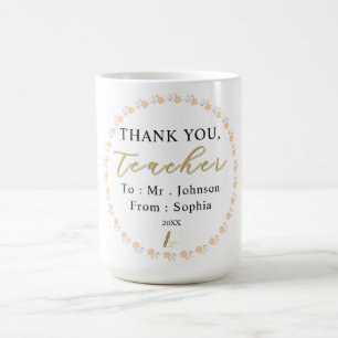Thank You Teacher – Custom Name Mug Gift