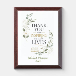 Thank You Teacher Custom Name Retirement Award Plaque