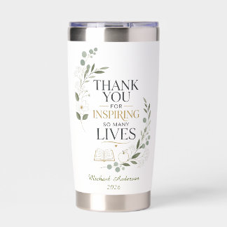 Thank You Teacher Custom Name Retirement Insulated Tumbler