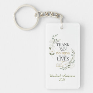 Thank You Teacher Custom Name Retirement Keychain