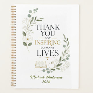 Thank You Teacher Custom Name Retirement Planner