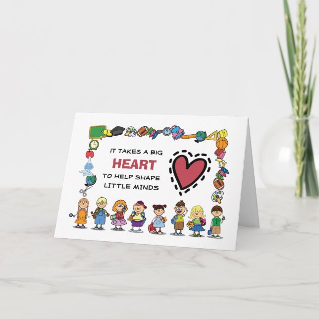 Thank You, Teacher. Customizable Greeting Card (Front)