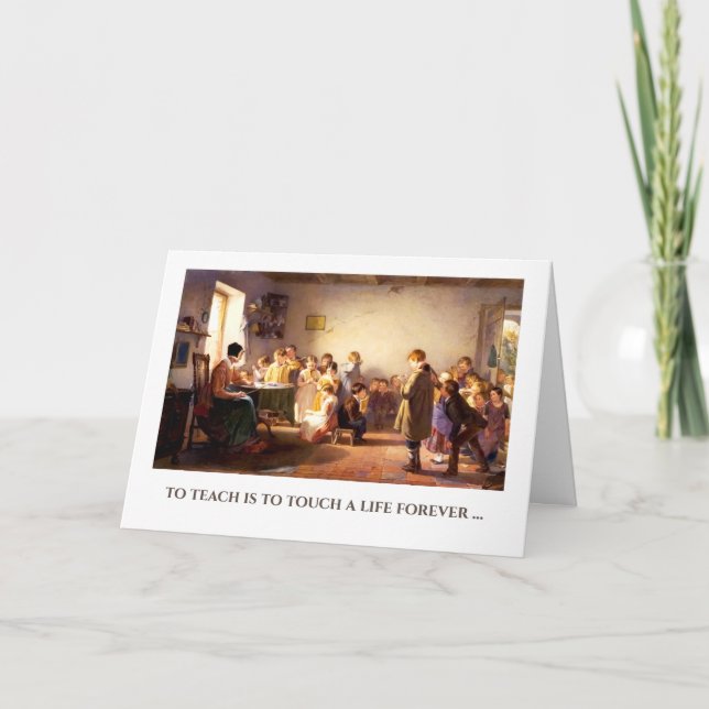 Thank you, Teacher. Fine Art Greeting Card (Front)