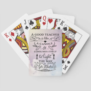 Thank You Teacher – Fun Appreciation Gift  Poker Cards