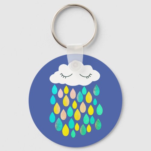 Thank you teacher gift rain cloud keychain