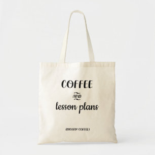 thank you teacher gift teacher coffee and lessons tote bag