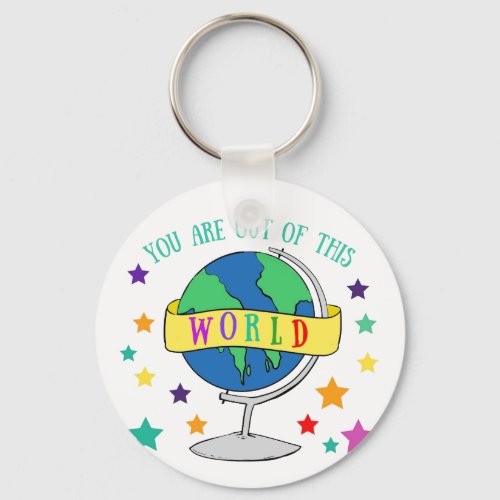 Thank you teacher gift you are out of this world keychain