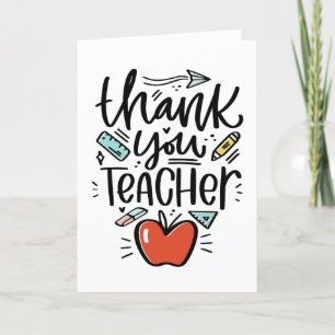 Thank You Teacher Graduation Card