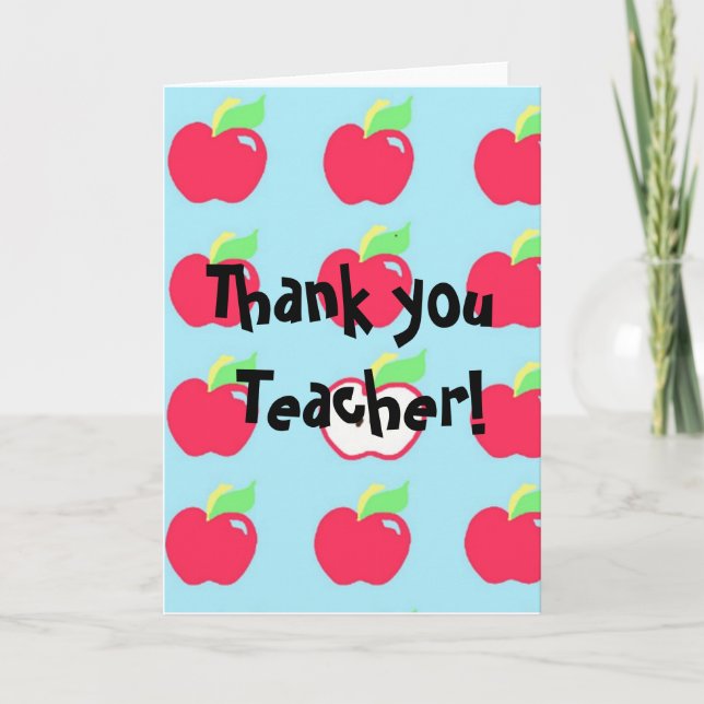 Thank You Teacher Greeting Card (Front)