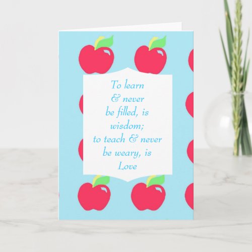 Thank You Teacher Greeting Card