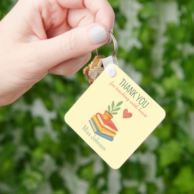 Thank You Teacher – Heartfelt Appreciation Gift Keychain (Hand)