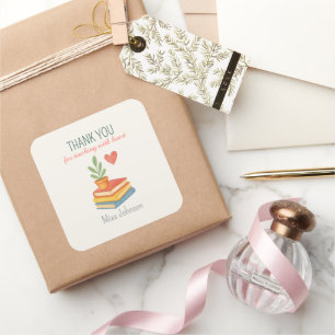 Thank You Teacher – Heartfelt Appreciation Square Sticker
