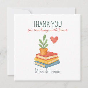 Thank You Teacher – Heartfelt - Flat Card