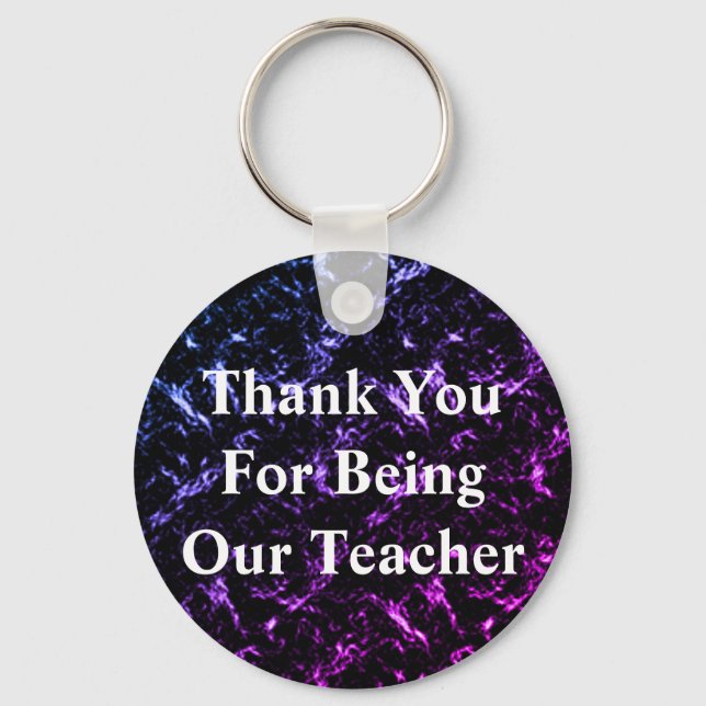 Thank You Teacher Inexpensive Class Appreciation Keychain (Front)