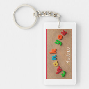 Thank you teacher magnetic letter keychain