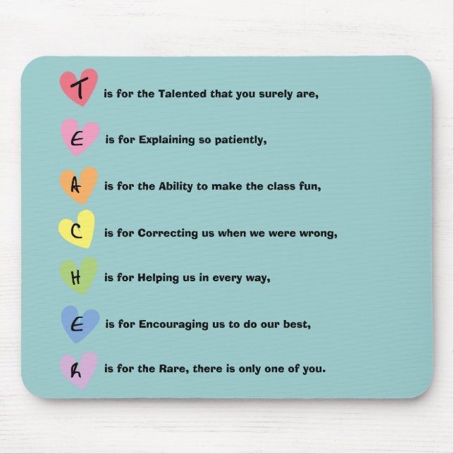 Thank You Teacher Mousepad (Front)