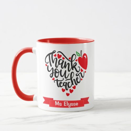 Thank You Teacher Mugs _ Appreciation Gift