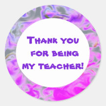 Thank You Teacher Pink Purple Tie-Dye Appreciation