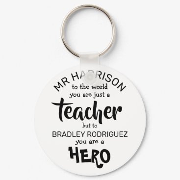 Thank you Teacher Quoted Keychain