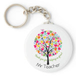 Thank you teacher rainbow heart tree gift keychain Thank you teacher rainbow heart tree gift keychain