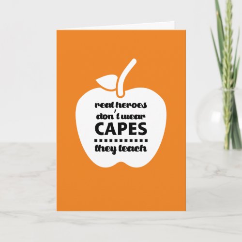 Thank You Teacher  Teaching Quote   Apple  Thank You Card