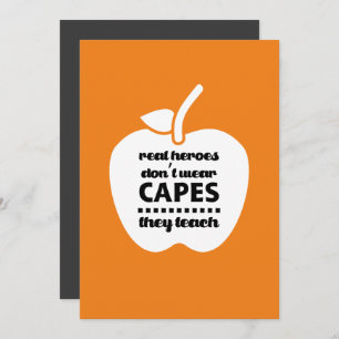 Thank You, Teacher. Teaching Quote Apple Thank You Card