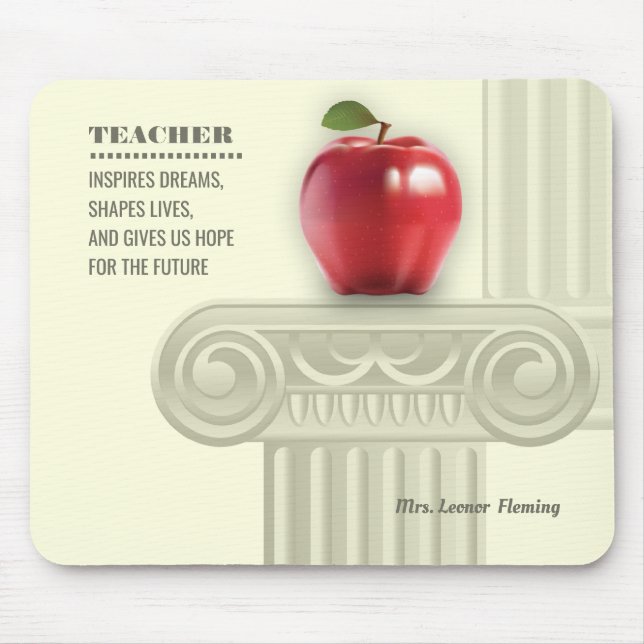 Thank You, Teacher. Teaching Quote Gift Mouse Pad (Front)