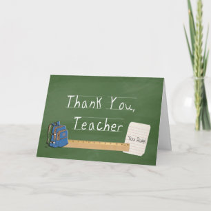 Thank You, Teacher Thank You Card