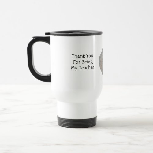 Thank You Teacher Timber Gray Grey Wolf Travel Mug