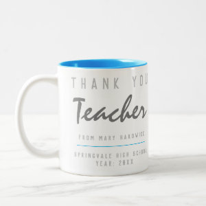 Thank You Teacher Two-Tone Coffee Mug