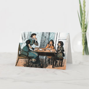 Thank You, Teacher. Vintage Art Custom Card