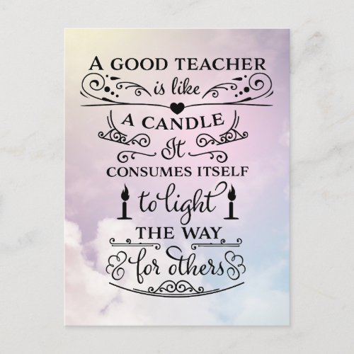 Thank You Teachers Postcard