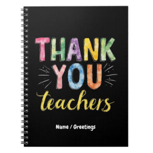 Thank You Teachers & Students Graduation Gift Notebook