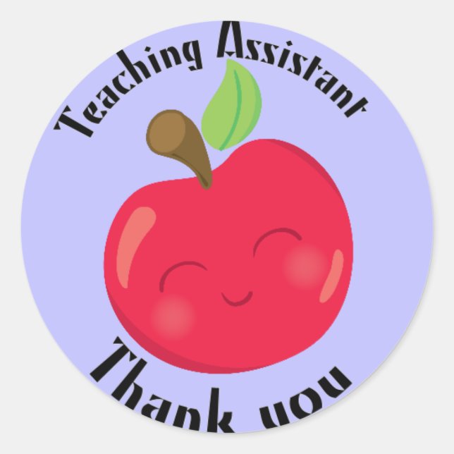 Thank You Teaching Assistant Classic Round Sticker (Front)